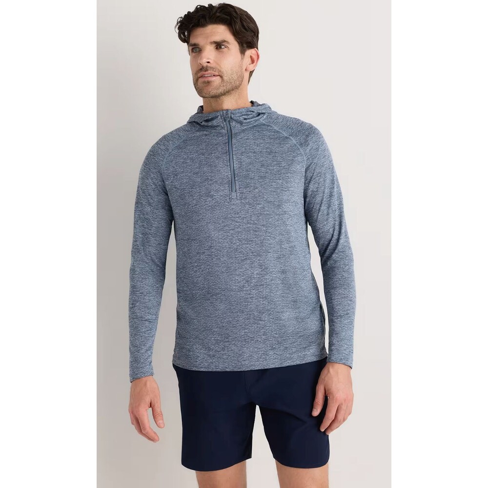 Quince Mesh Performance Training Quarter Zip Hoodie XL NWT $108